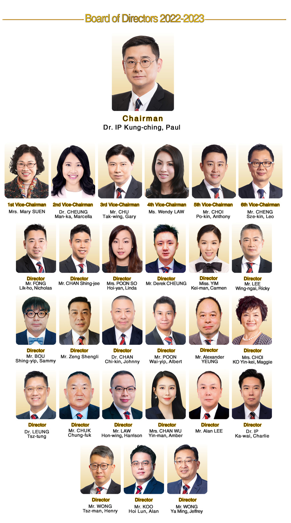 55th Term Yan Chai Hospital Board of director